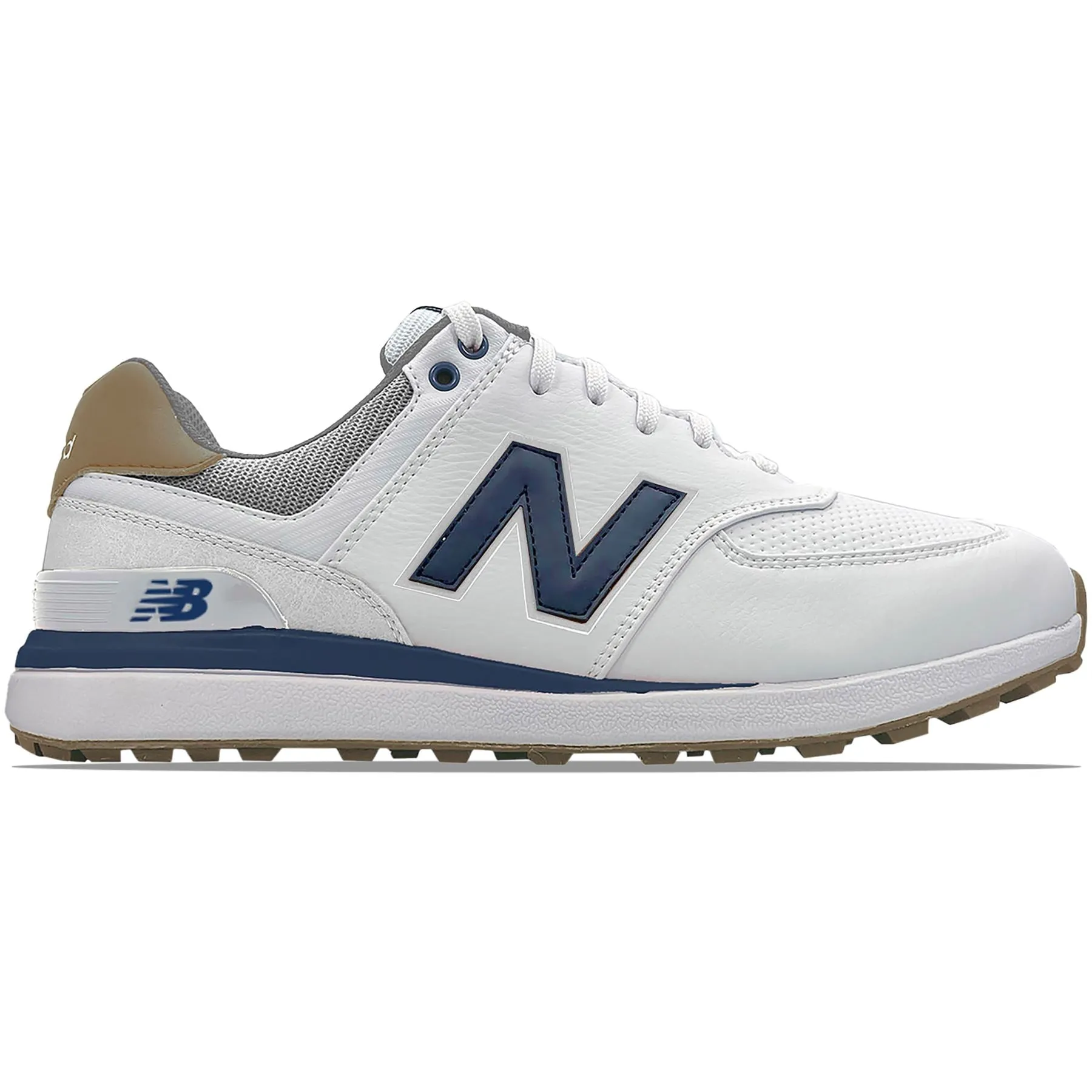 574 Greens V2 Spikeless Golf Shoes White/Navy - 2024