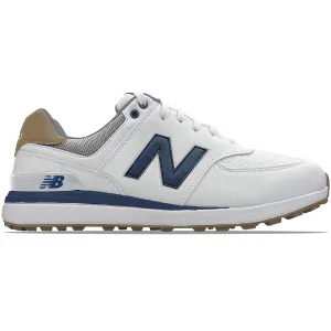 574 Greens V2 Spikeless Golf Shoes White/Navy - 2024