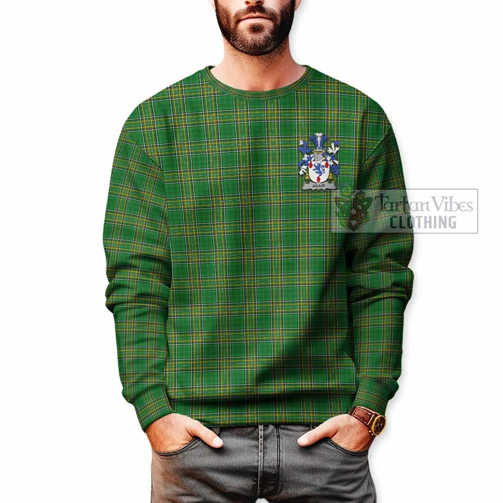 Adair Irish Clan Tartan Sweatshirt with Coat of Arms