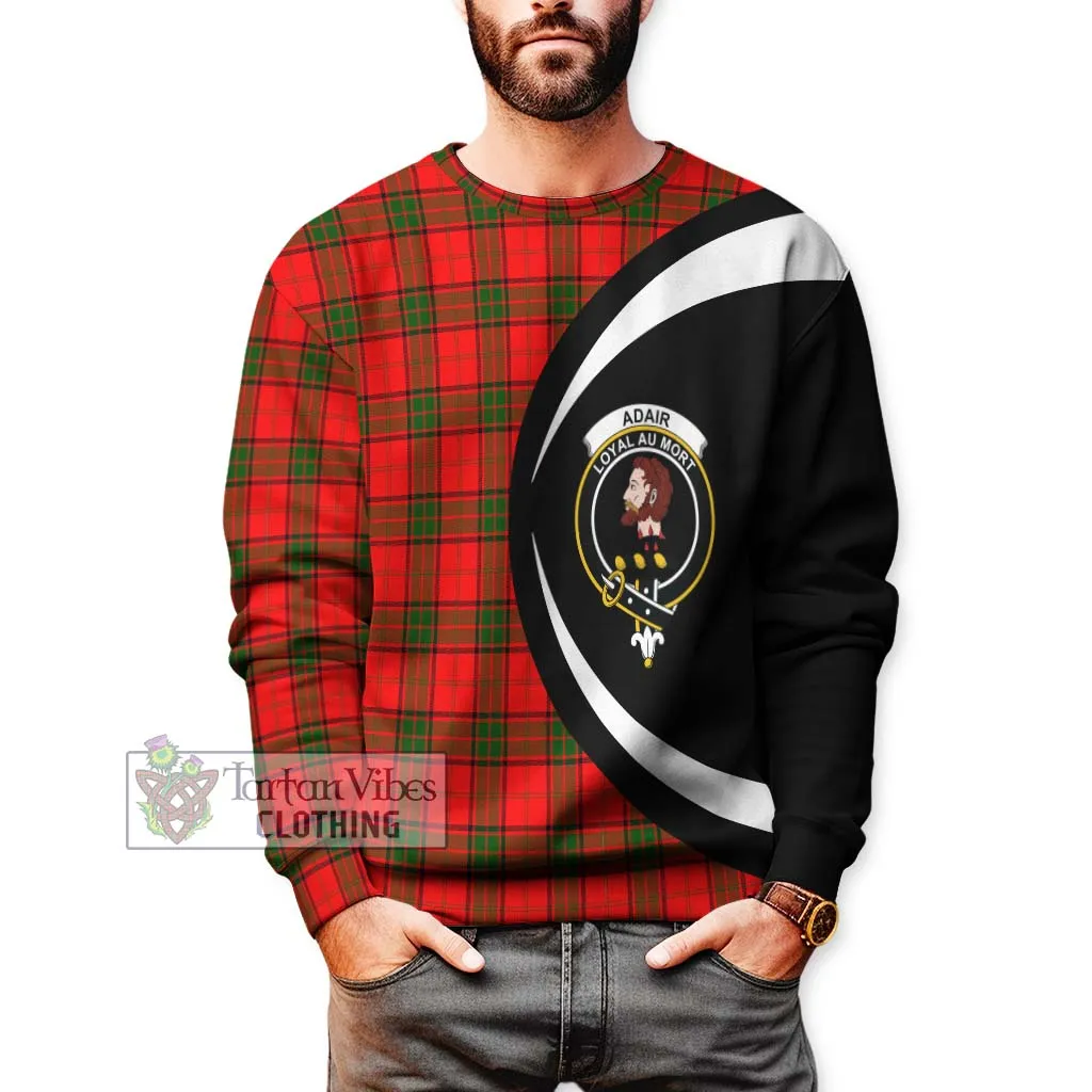 Adair Tartan Sweatshirt with Family Crest Circle Style