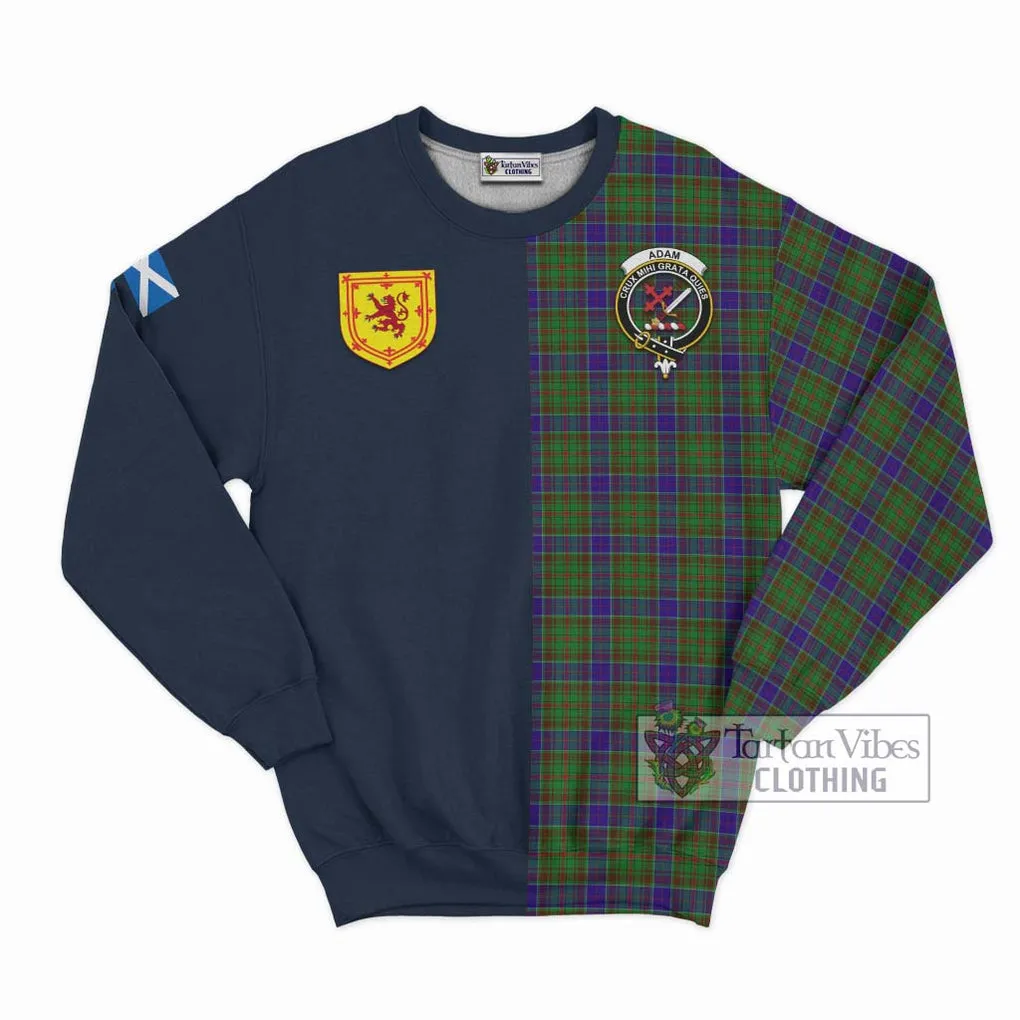 Adam Tartan Sweatshirt Alba with Scottish Lion Royal Arm Half Style