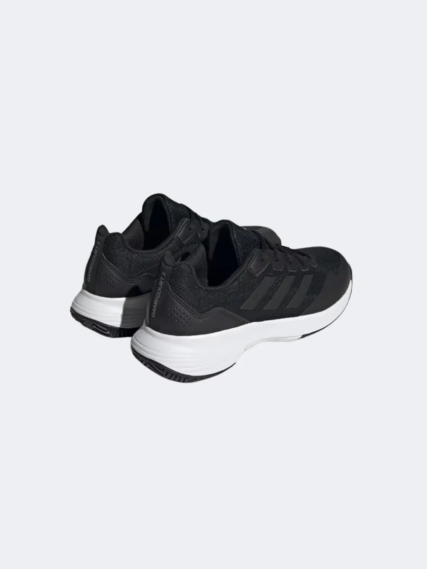 Adidas Gamecourt 2 Men Tennis Shoes Black/Grey Four