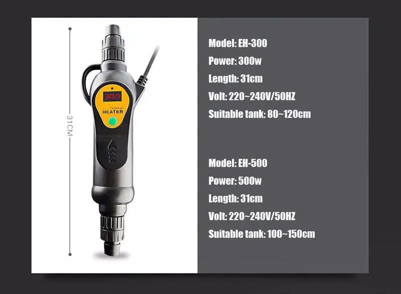 Adjustable Temperature External Heater for Fish Tanks