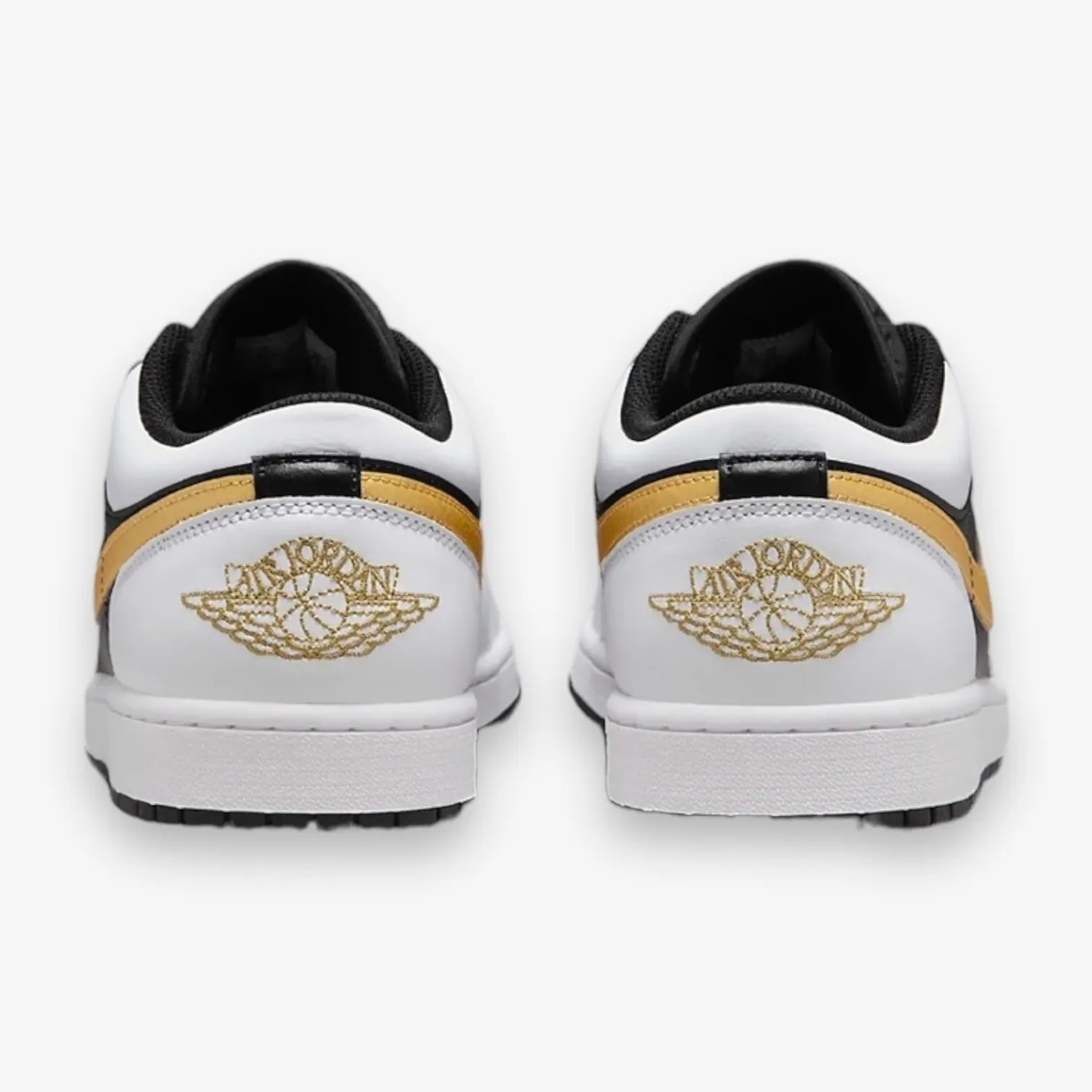 Air Jordan 1 Low White Metallic Gold Black 553558-172