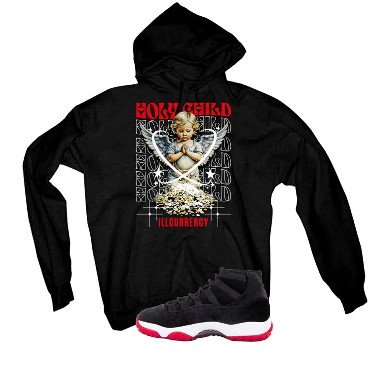 Air Jordan 11 Bred Velvet Black T-Shirt (Holy Child)| illcurrency