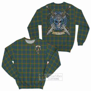 Aiton Tartan Sweatshirt with Family Crest Celtic Skull Style