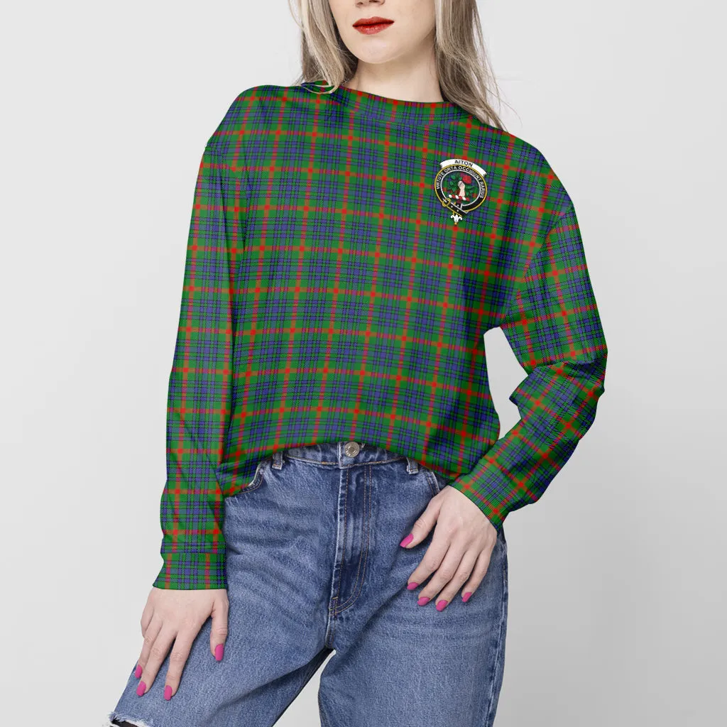 Aiton Tartan Sweatshirt with Family Crest