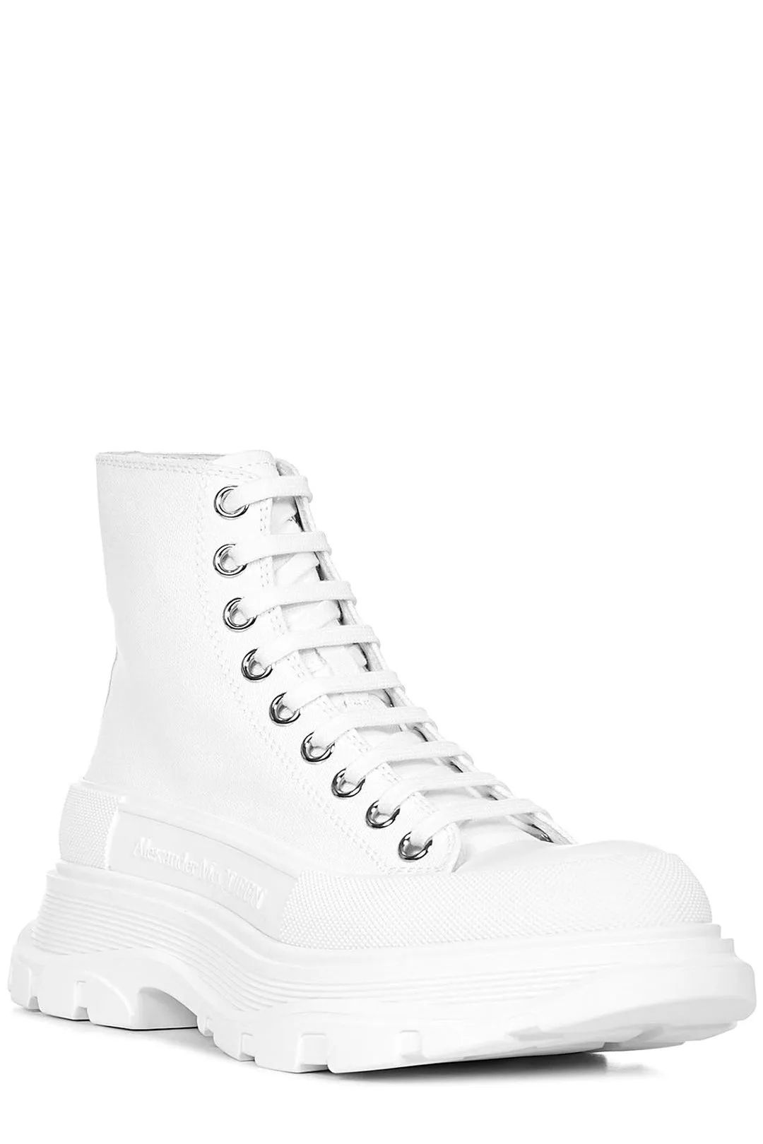 Alexander McQueen Round Toe Lace-Up Boots