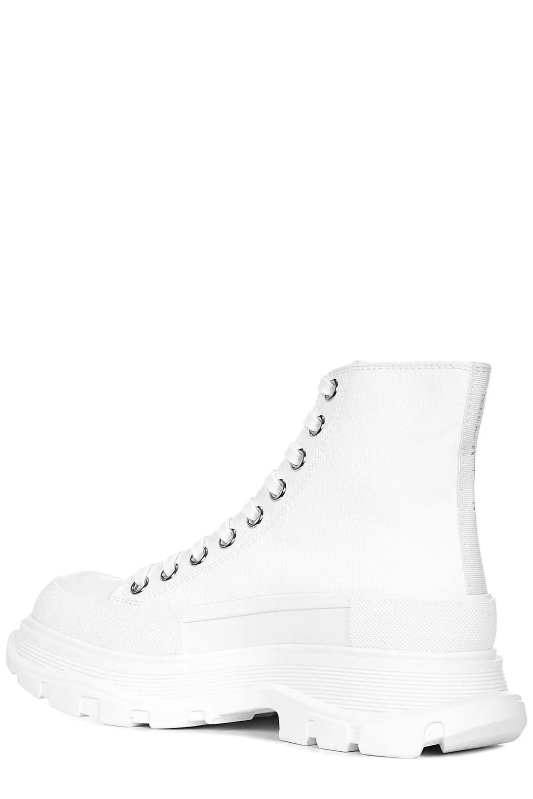 Alexander McQueen Round Toe Lace-Up Boots