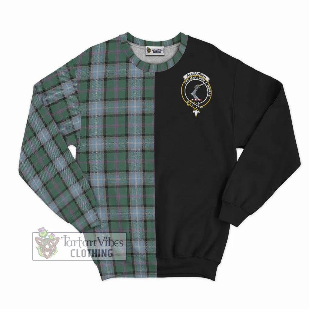 Alexander of Menstry Hunting Tartan Sweatshirt with Family Crest and Half Of Me Style