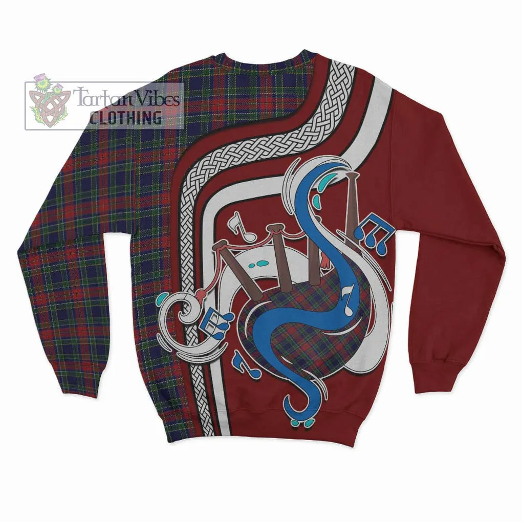 Allison Red Tartan Sweatshirt with Epic Bagpipe Style