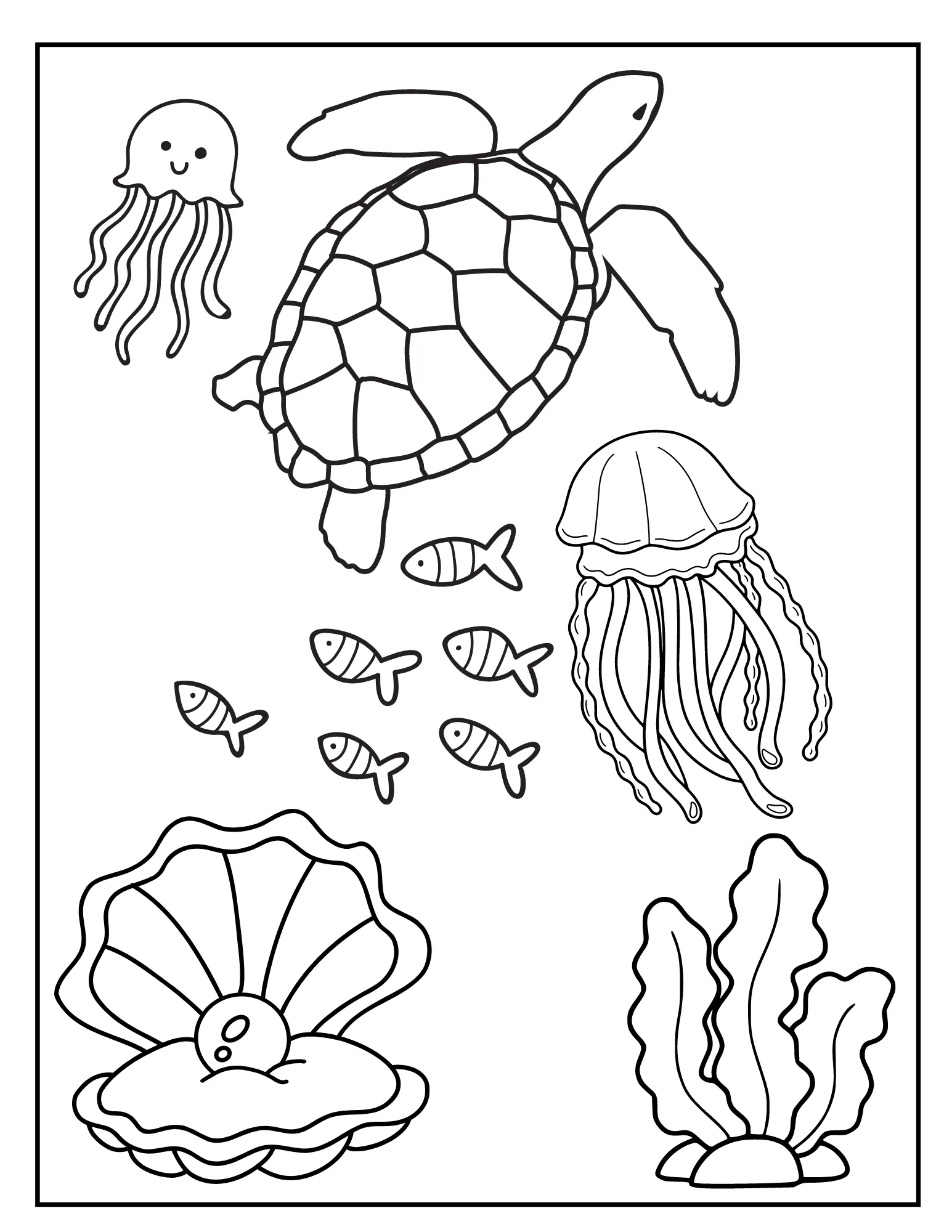 Aquatic Adventures: A Splash of Color Printable Coloring Book for Adults and All Ages PDF