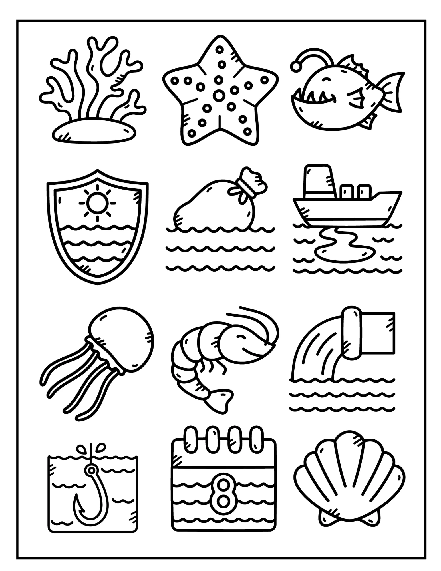 Aquatic Adventures: A Splash of Color Printable Coloring Book for Adults and All Ages PDF