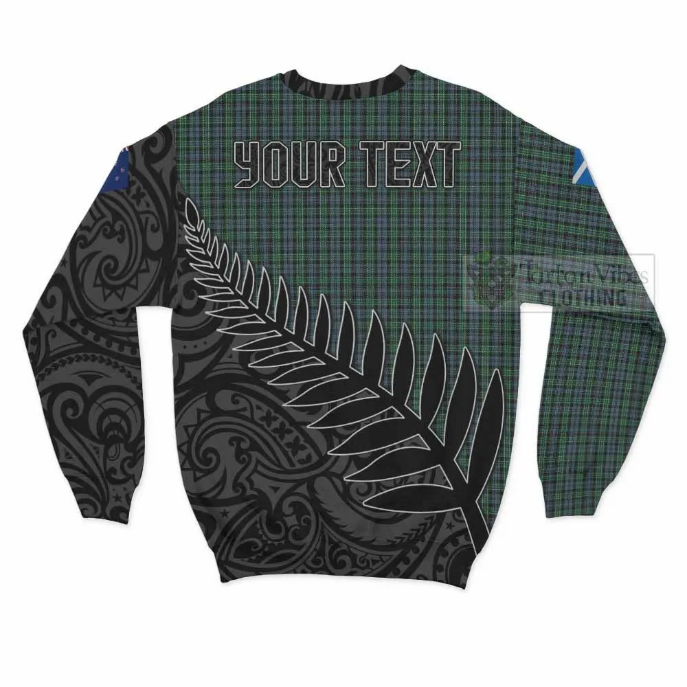 Arbuthnot Crest Tartan Sweatshirt with New Zealand Silver Fern Half Style