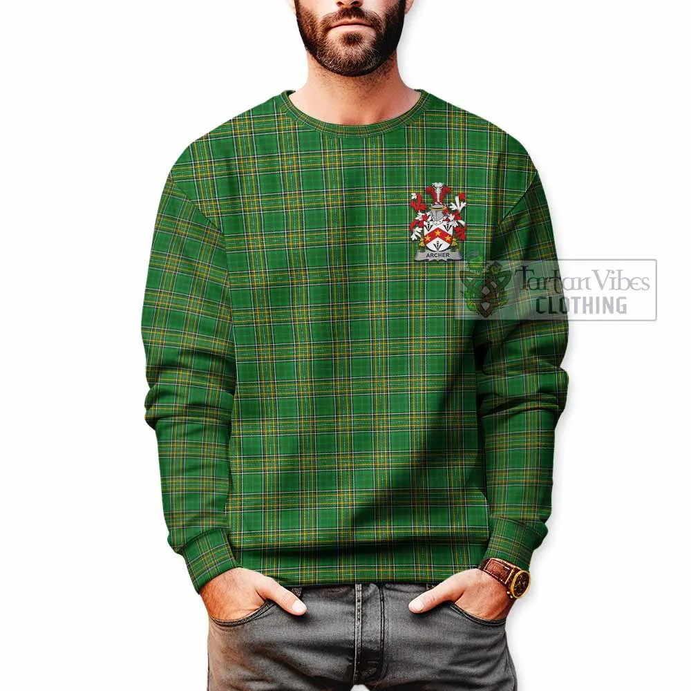 Archer Irish Clan Tartan Sweatshirt with Coat of Arms