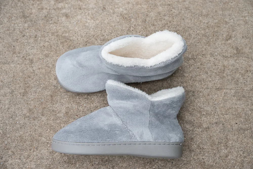 Around the House Slipper Boots in Gray [Online Exclusive]