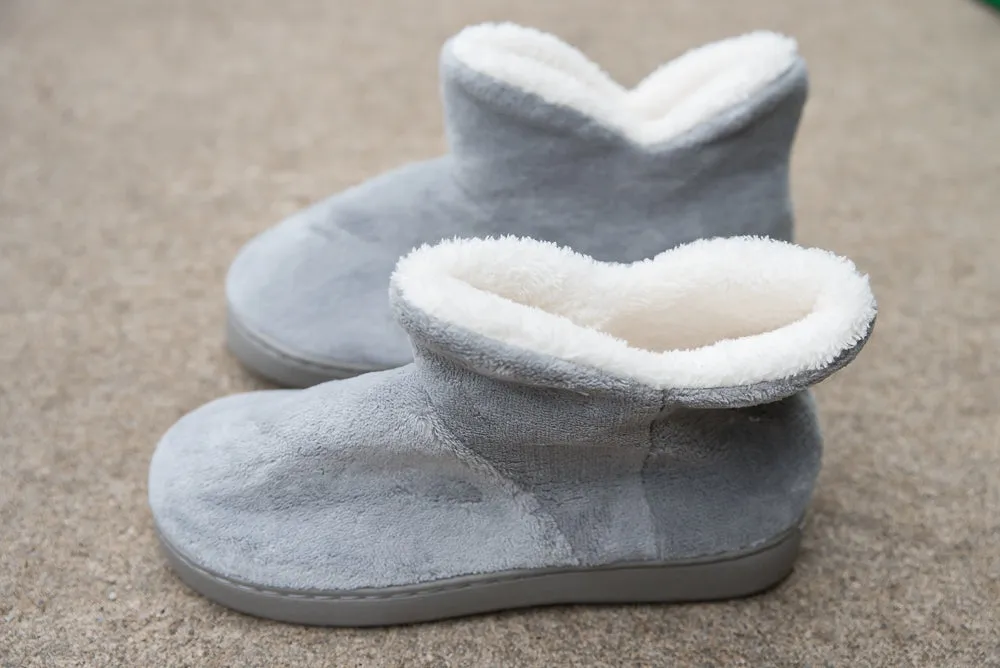 Around the House Slipper Boots in Gray [Online Exclusive]