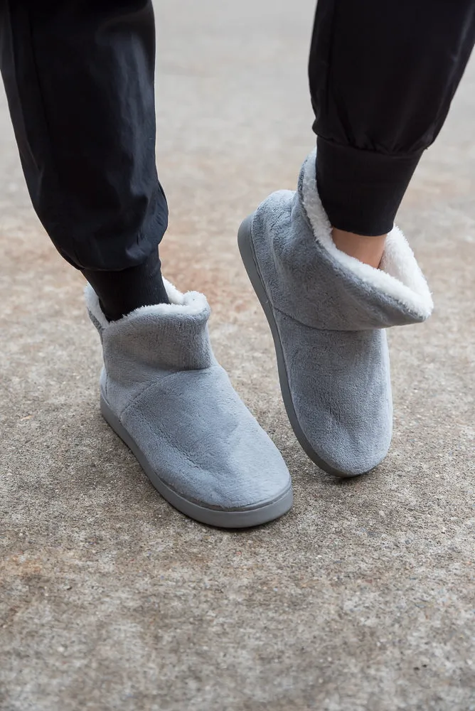 Around the House Slipper Boots in Gray [Online Exclusive]