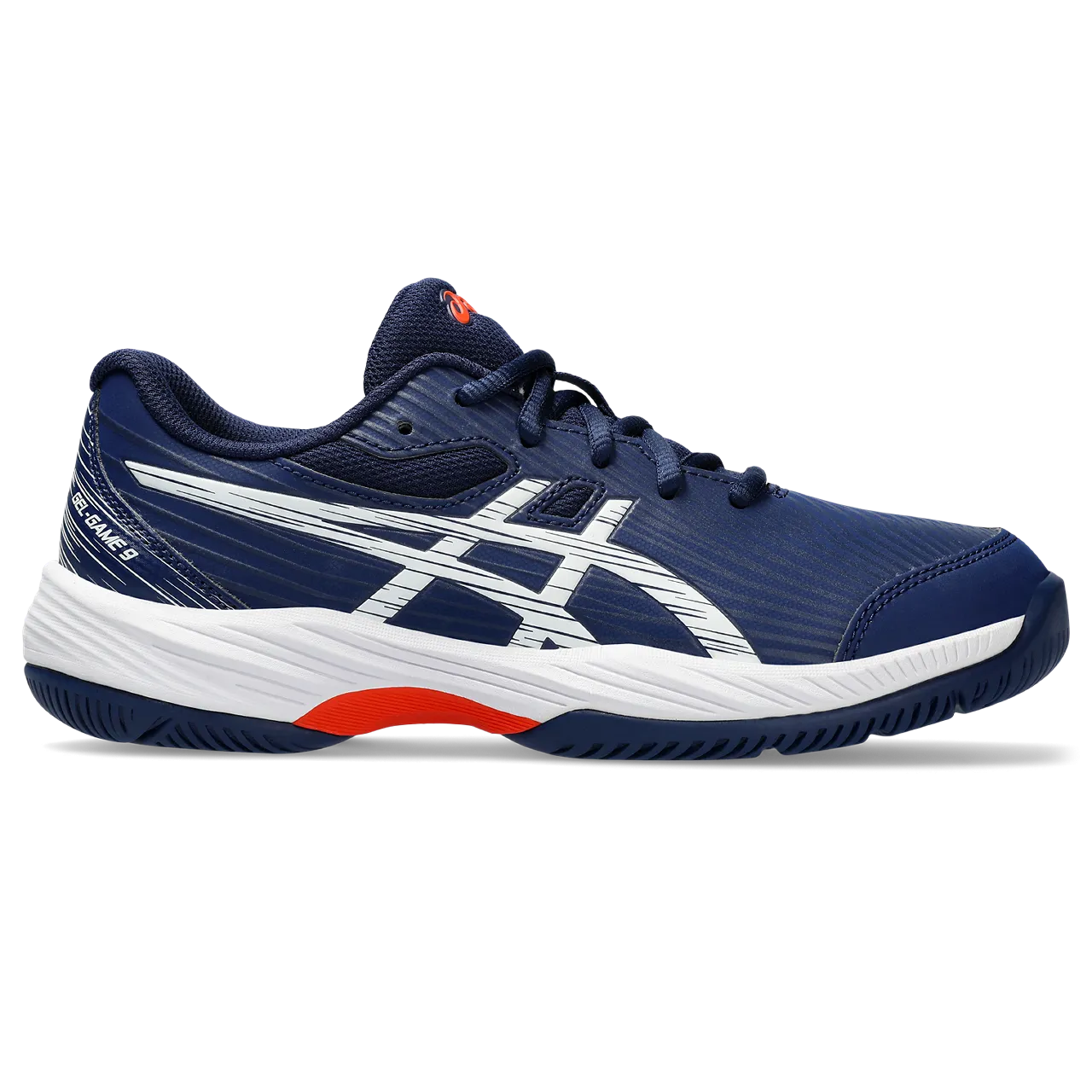 Asics Junior Gel Game 9 Tennis Shoes Blue Expanse White