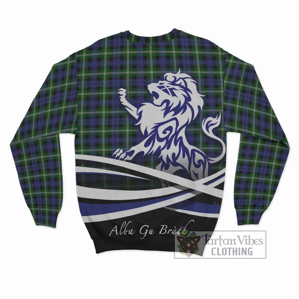 Baillie of Polkemmet Tartan Sweatshirt with Alba Gu Brath Regal Lion Emblem