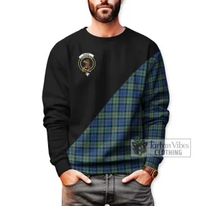 Baird Ancient Tartan Sweatshirt with Family Crest and Military Logo Style