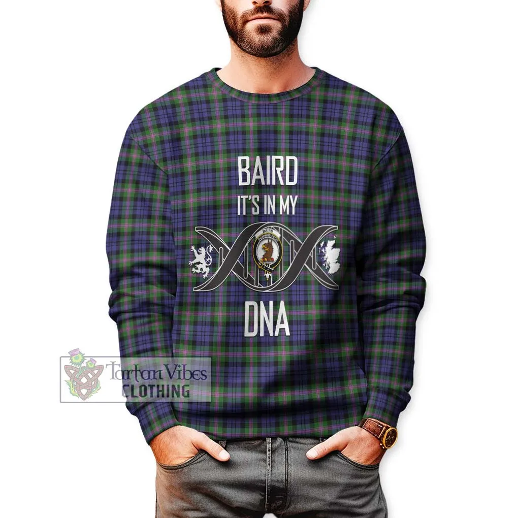 Baird Modern Tartan Sweatshirt with Family Crest DNA In Me Style