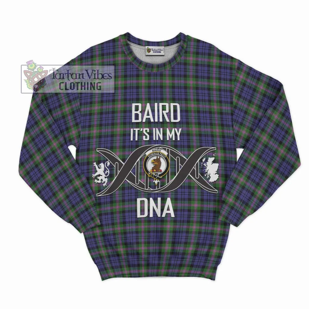 Baird Modern Tartan Sweatshirt with Family Crest DNA In Me Style