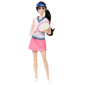 Barbie Made to Move Tennis Player Doll with Racket and Ball for Kids Ages 3 Years and Up