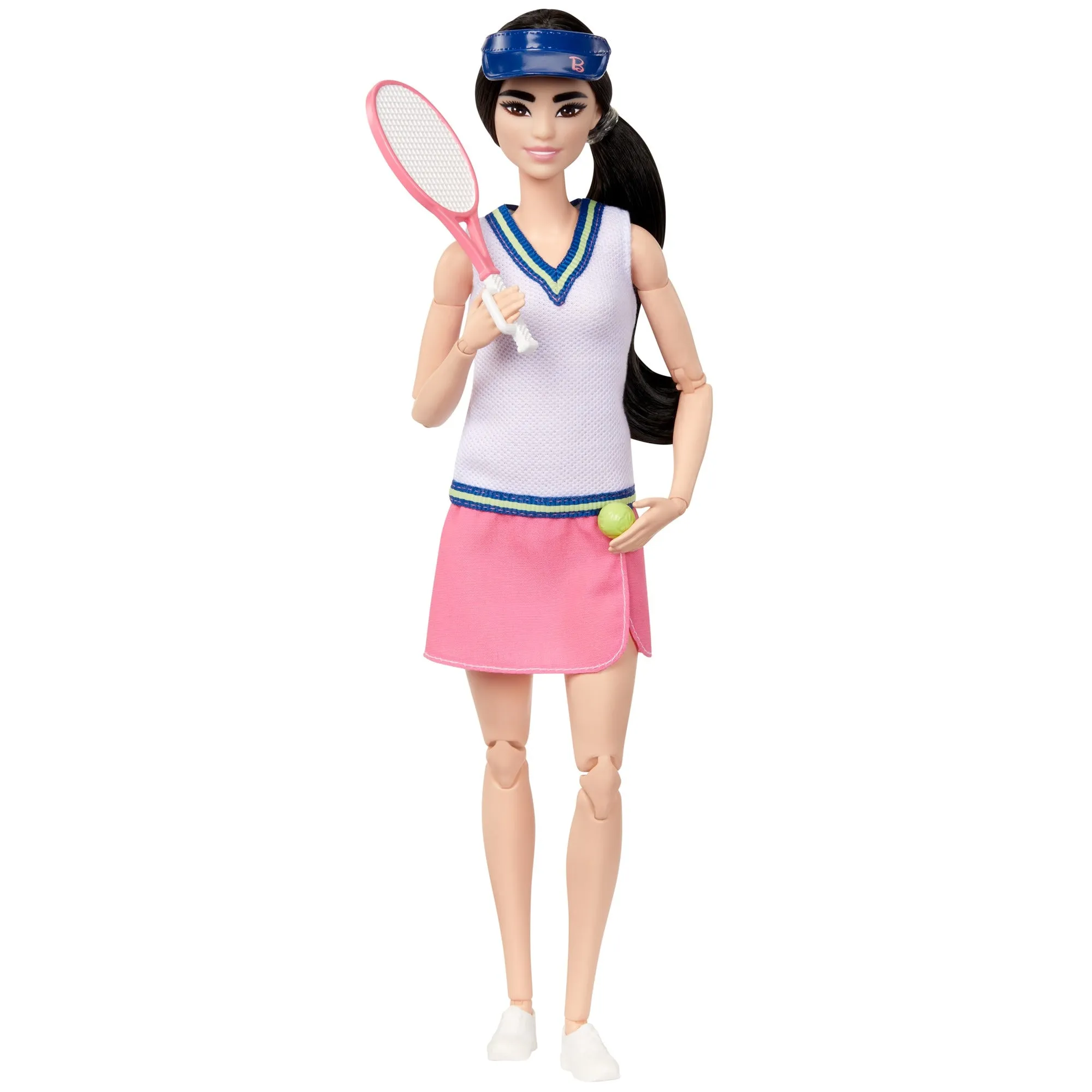 Barbie Made to Move Tennis Player Doll with Racket and Ball for Kids Ages 3 Years and Up