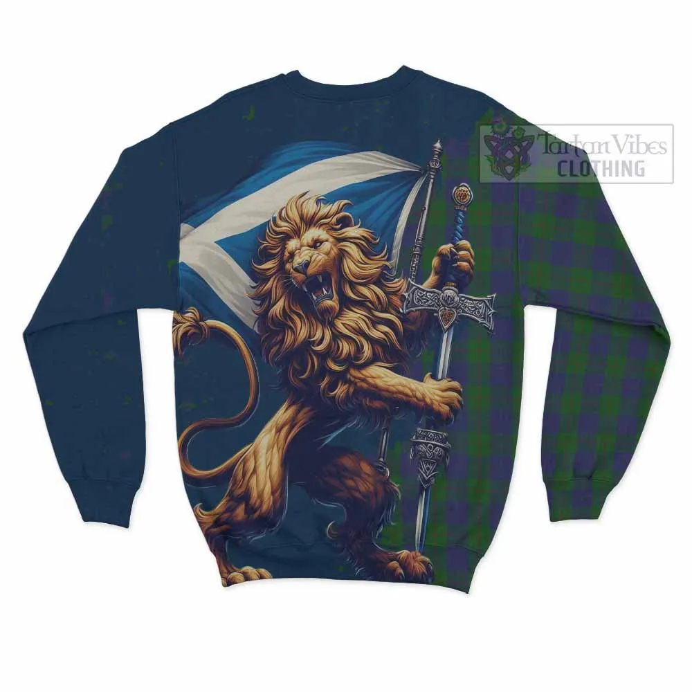 Barclay Tartan Family Crest Sweatshirt with Scottish Majestic Lion