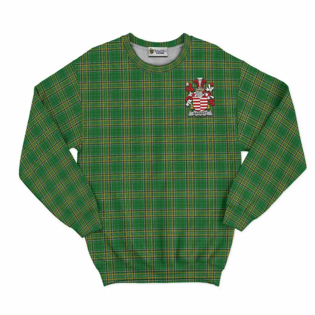 Barrett Irish Clan Tartan Sweatshirt with Coat of Arms