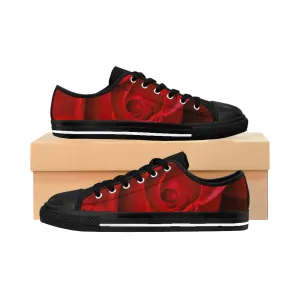 Beautiful Red Rose Women's Sneakers