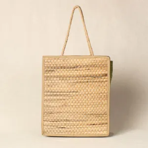 Beige - Handmade Organic Water Hyacinth Lunch Bag from Assam