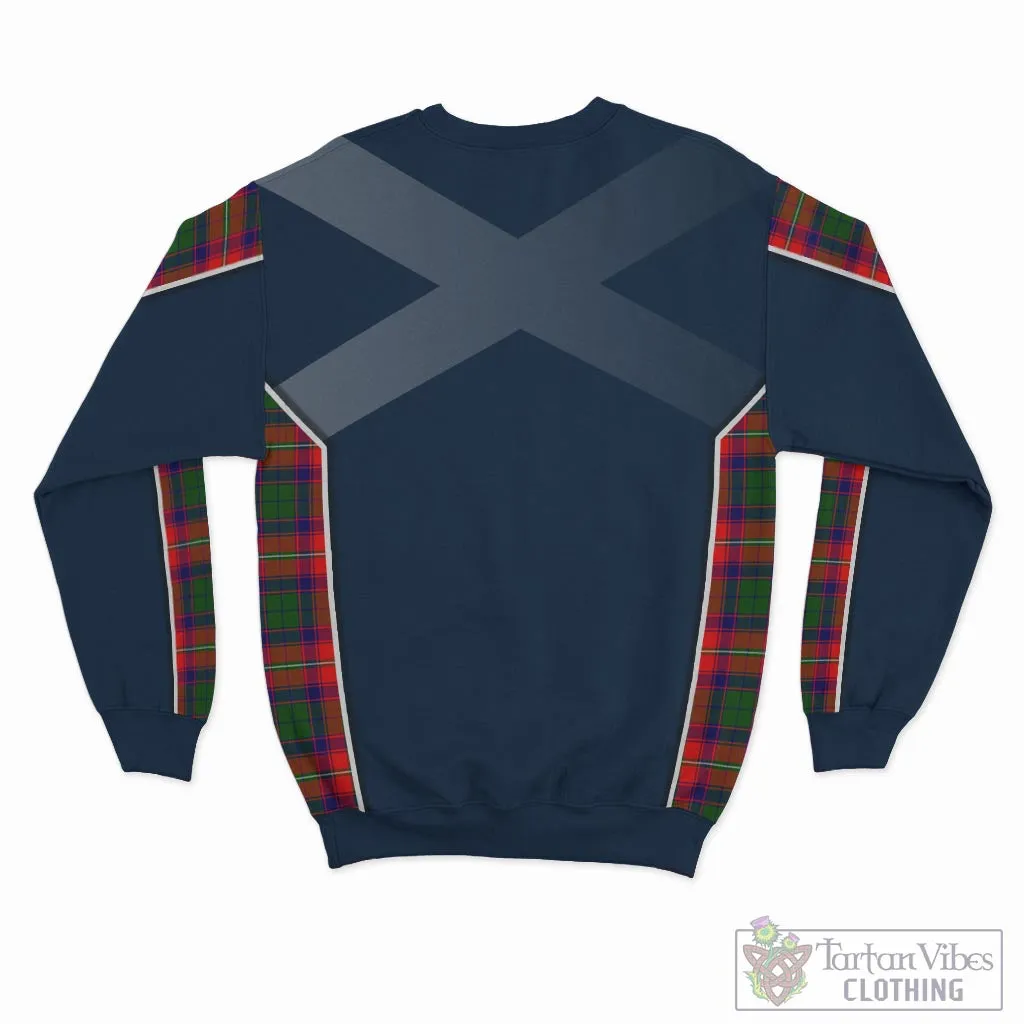 Belshes Tartan Sweatshirt with Family Crest and Scottish Thistle Vibes Sport Style