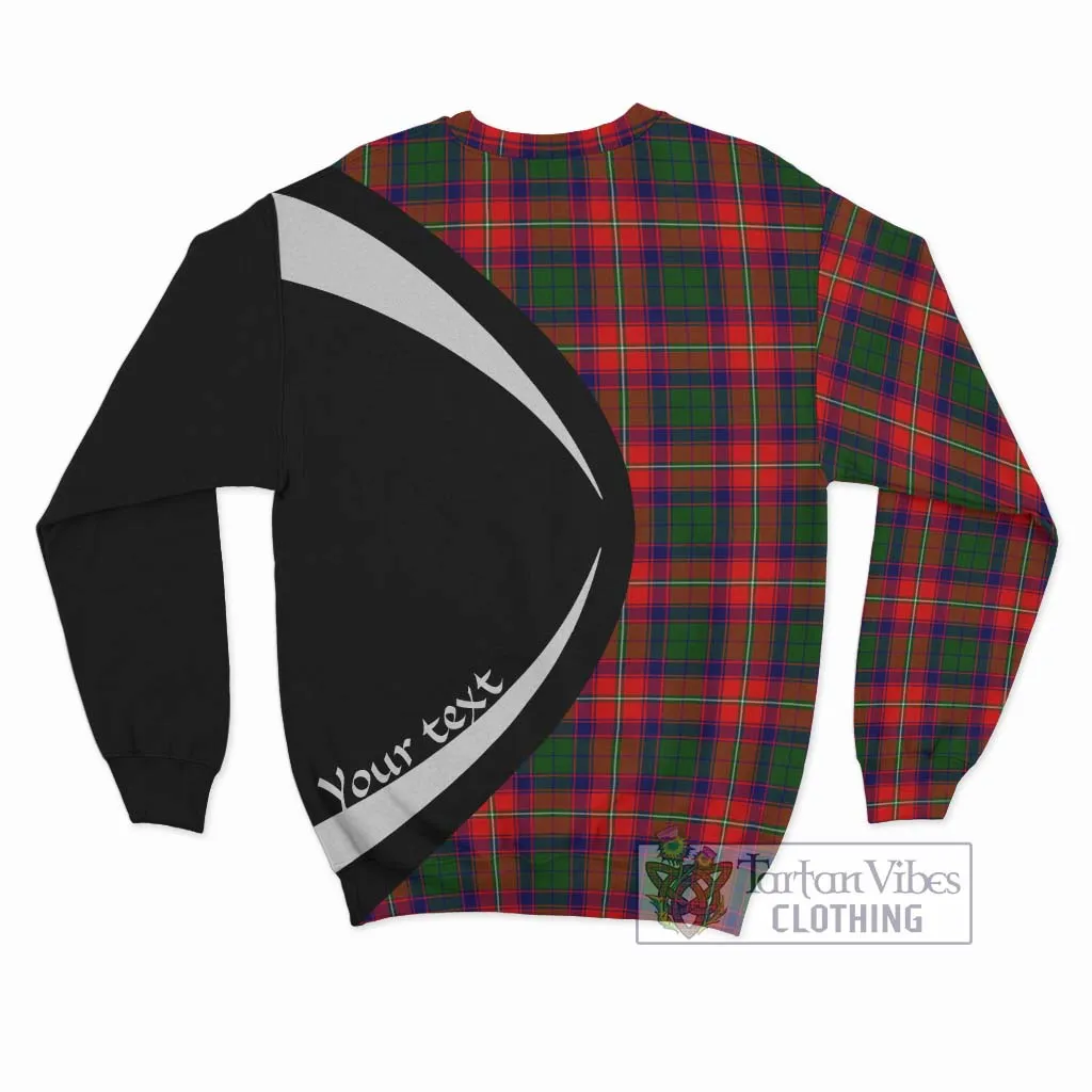 Belshes Tartan Sweatshirt with Family Crest Circle Style