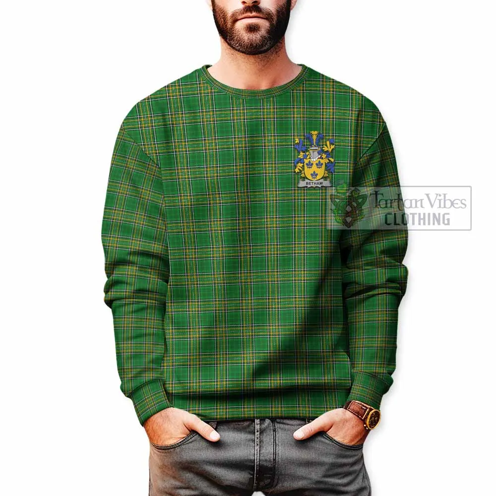 Betham Irish Clan Tartan Sweatshirt with Coat of Arms