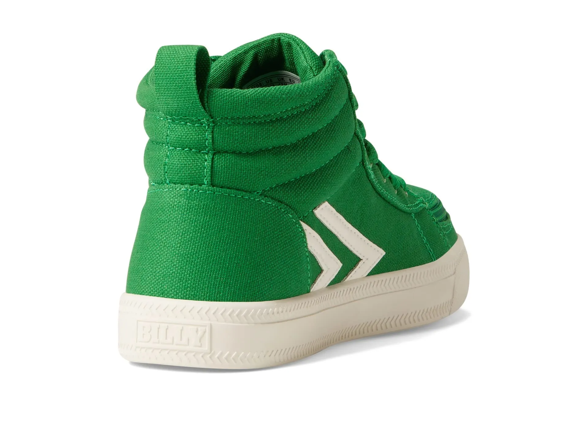 Billy Kids Cs High Top Sneakers Green & White Size 7 Wide Pair of Shoes