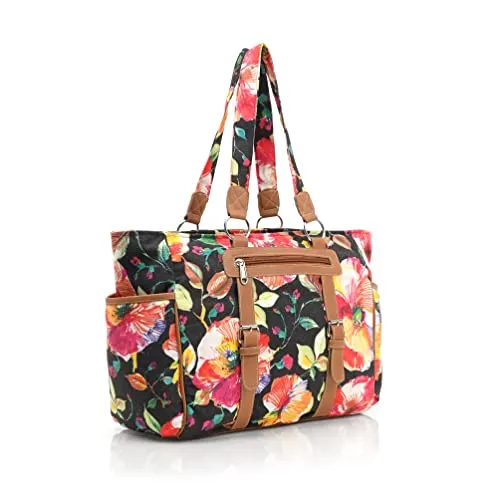 Boho Girl Floral Printed Tote Bag | Oversized Tote Bag | Multifunctional Handbag for Women