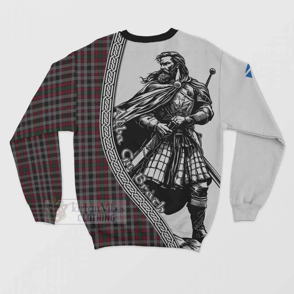 Borthwick Tartan Clan Crest Sweatshirt with Highlander Warrior Celtic Style