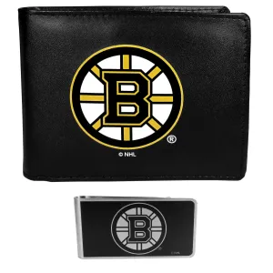 Boston Bruins Bi-fold Wallet & Black Money Clip