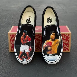 Boxing Champion Muhammad Ali Custom Slip On Vans Shoes