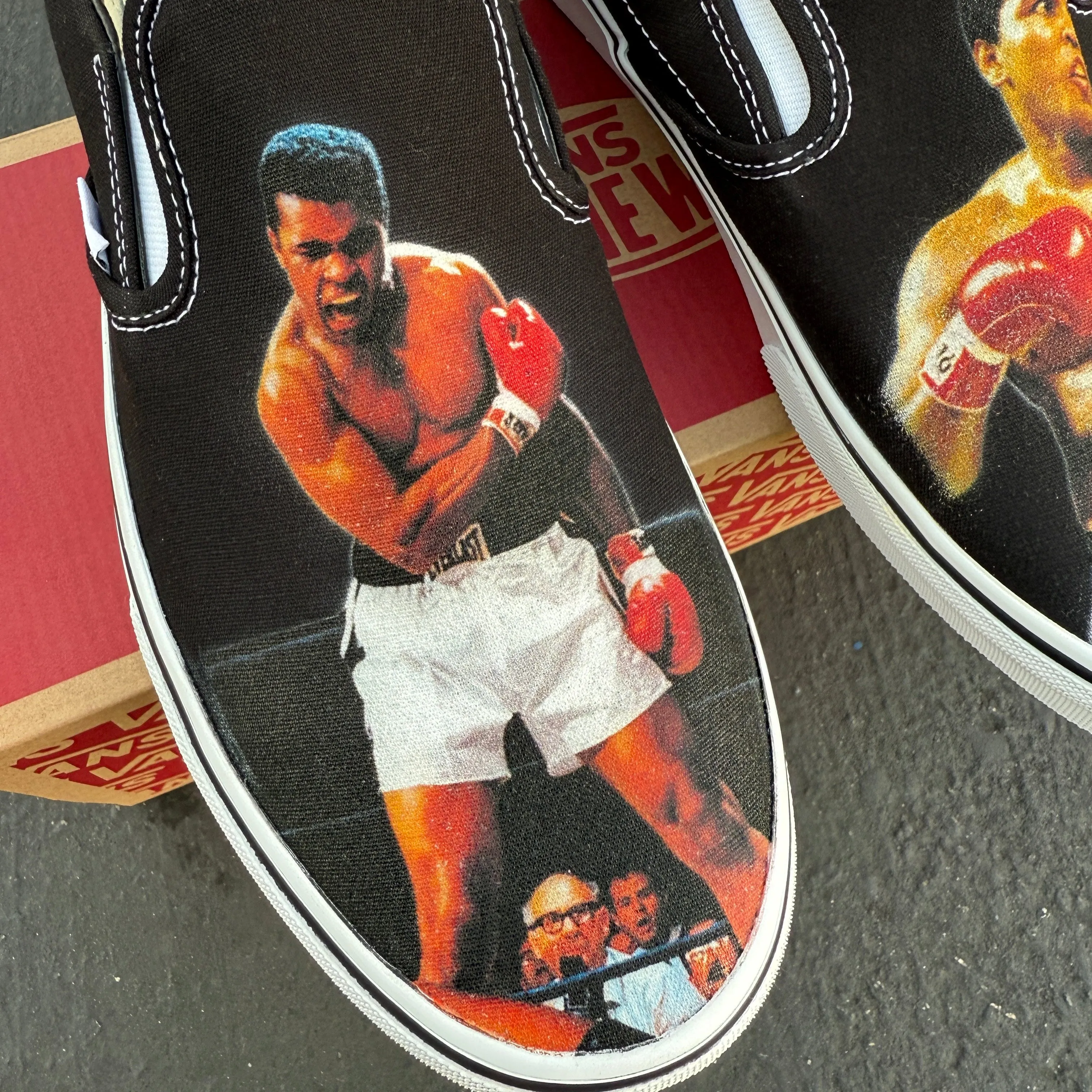 Boxing Champion Muhammad Ali Custom Slip On Vans Shoes