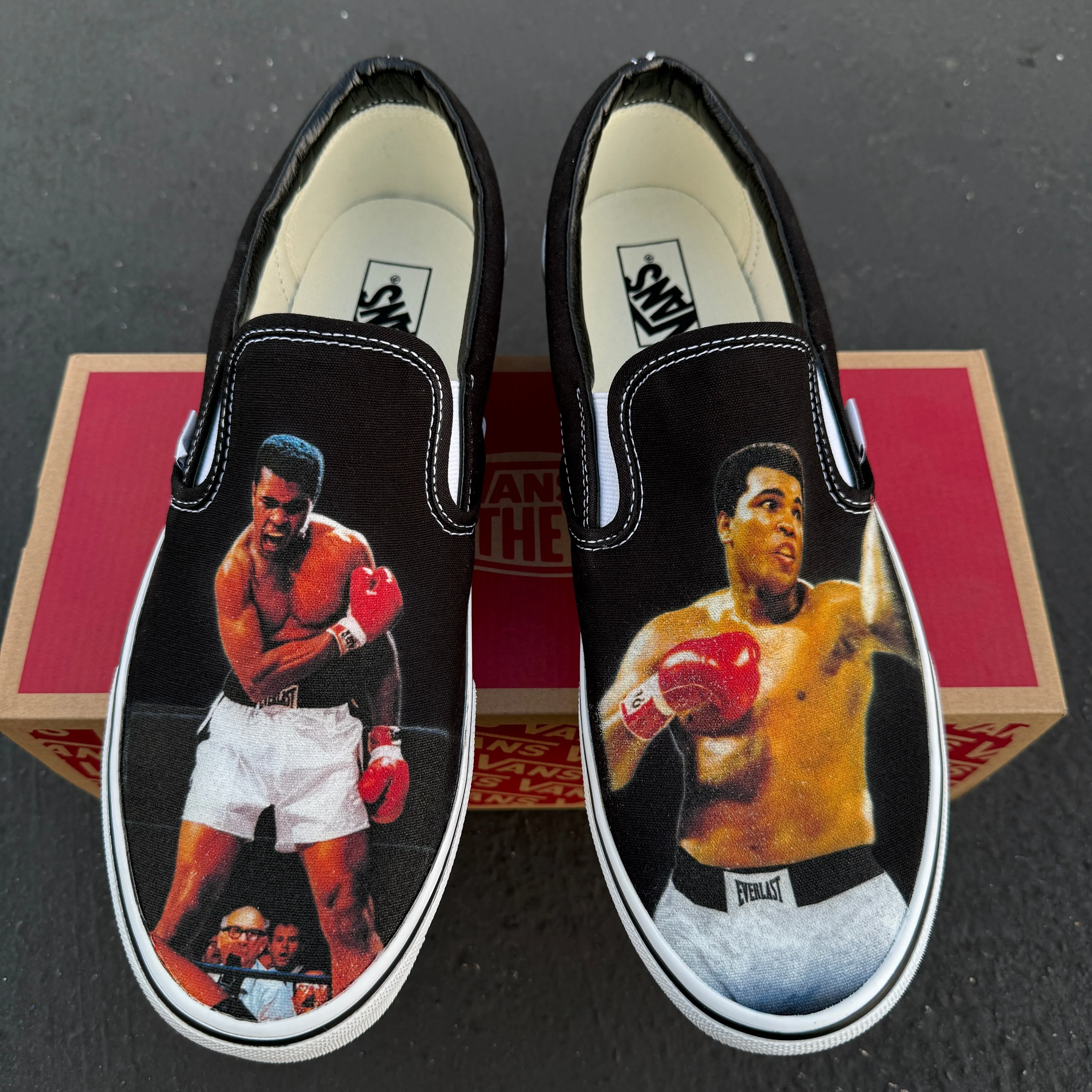 Boxing Champion Muhammad Ali Custom Slip On Vans Shoes