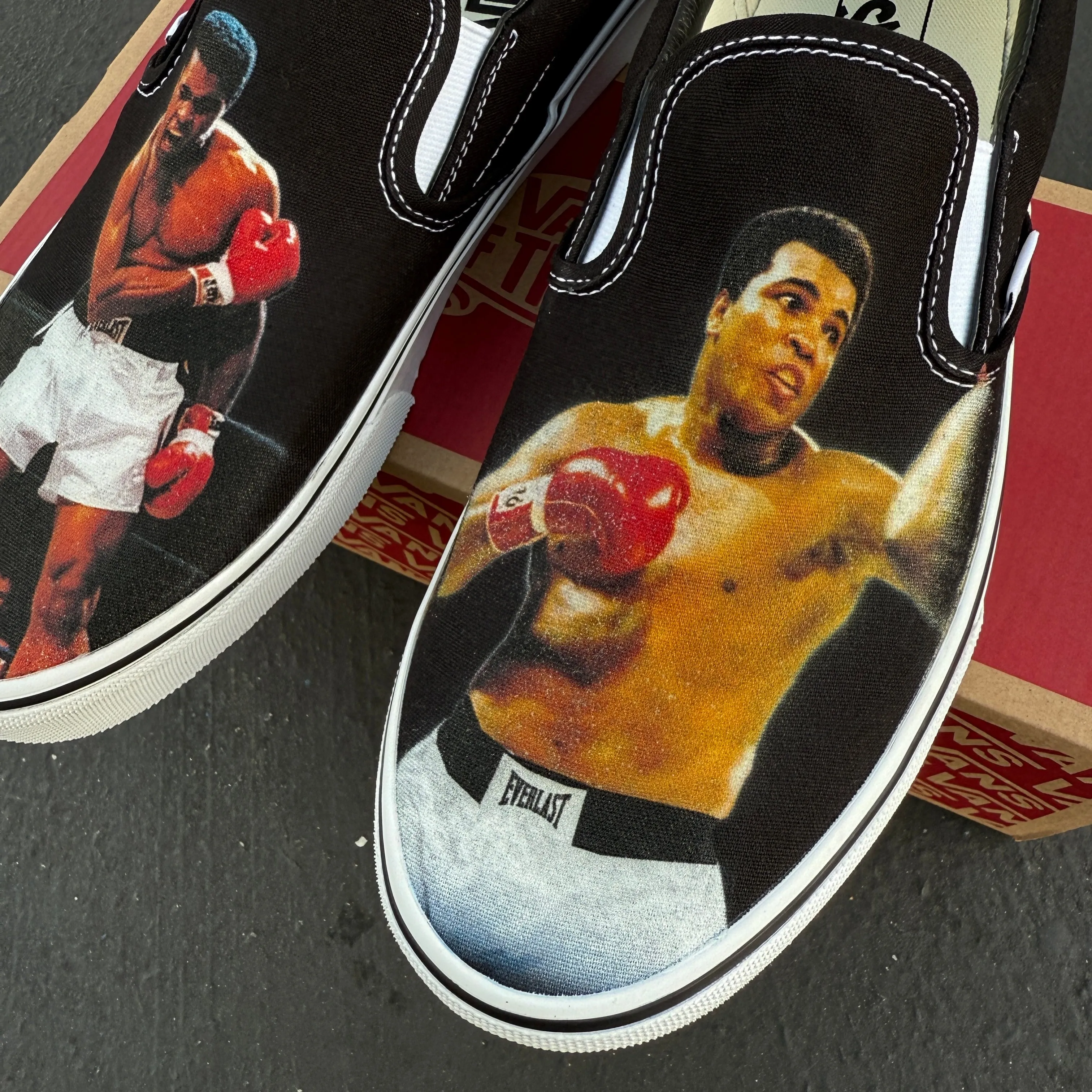 Boxing Champion Muhammad Ali Custom Slip On Vans Shoes