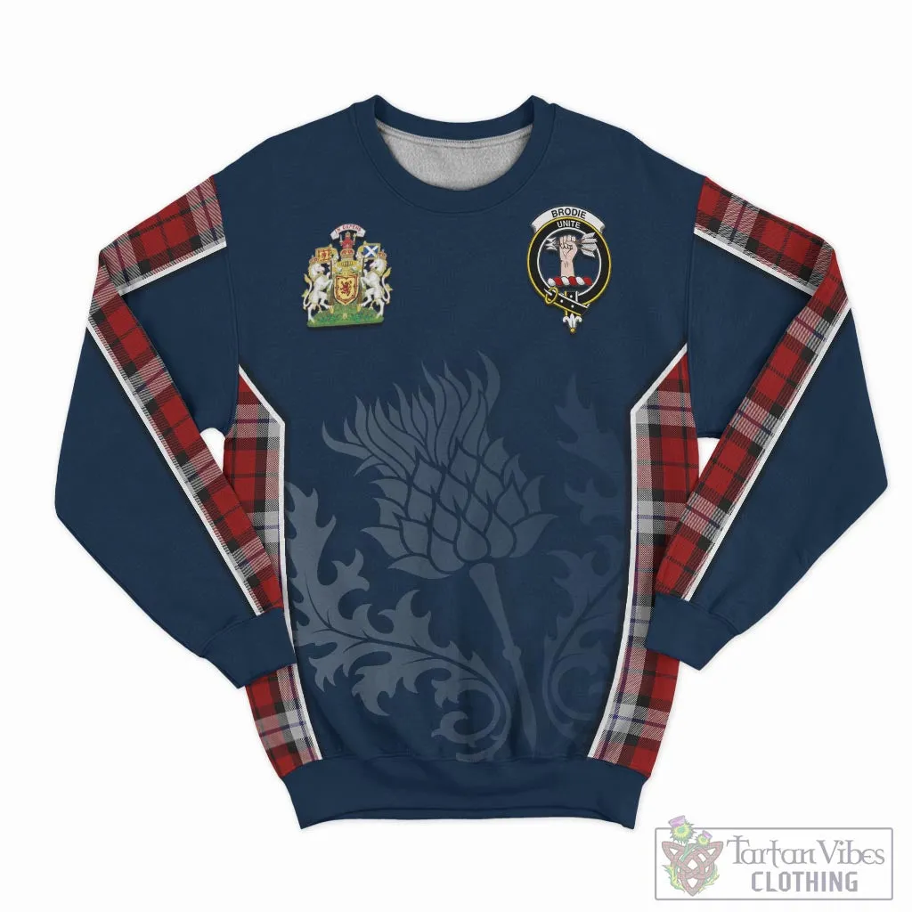 Brodie Dress Tartan Sweatshirt with Family Crest and Scottish Thistle Vibes Sport Style