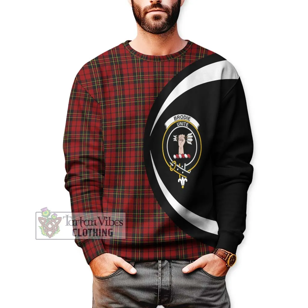 Brodie Tartan Sweatshirt with Family Crest Circle Style