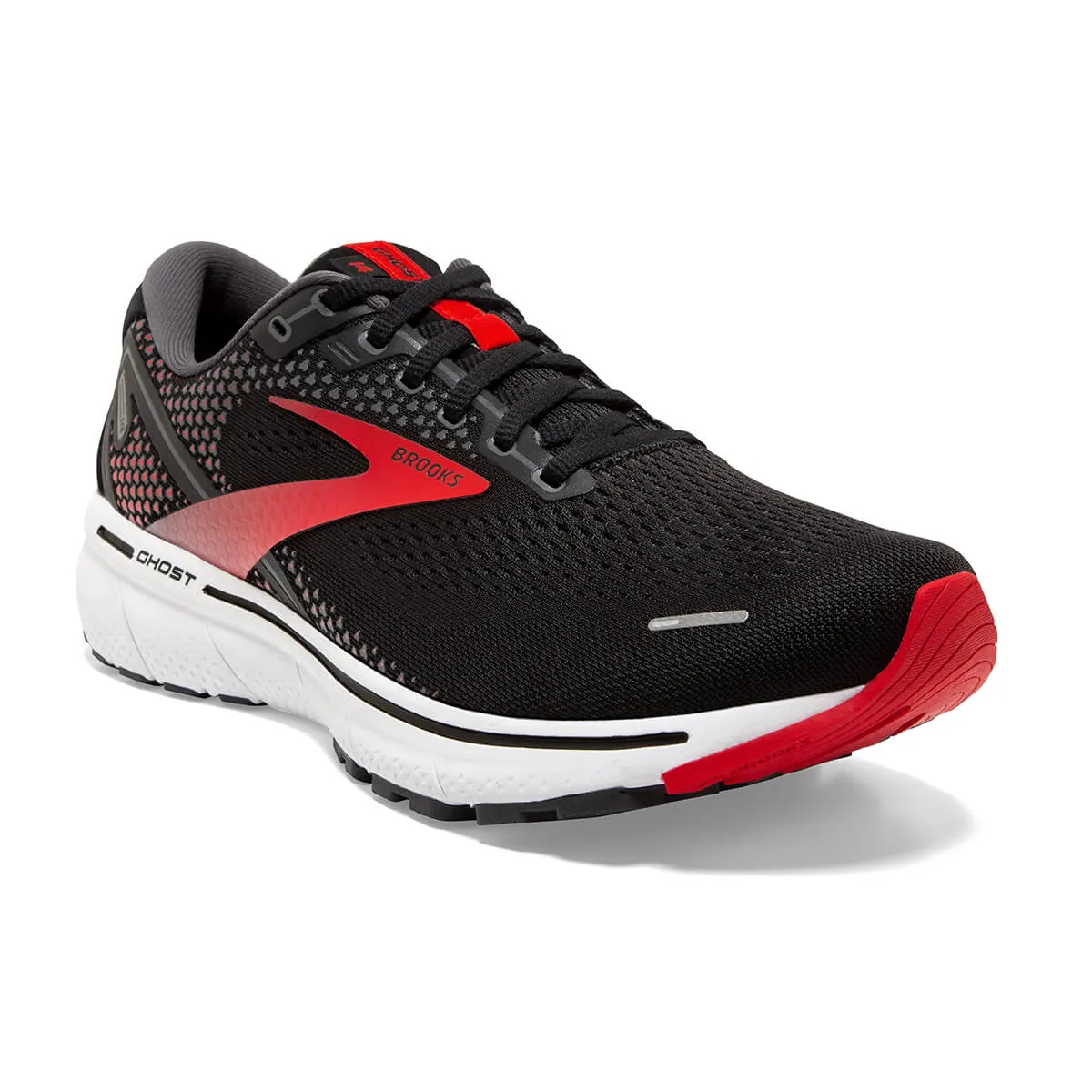 Brooks Ghost 14 Mens | Black/red/white