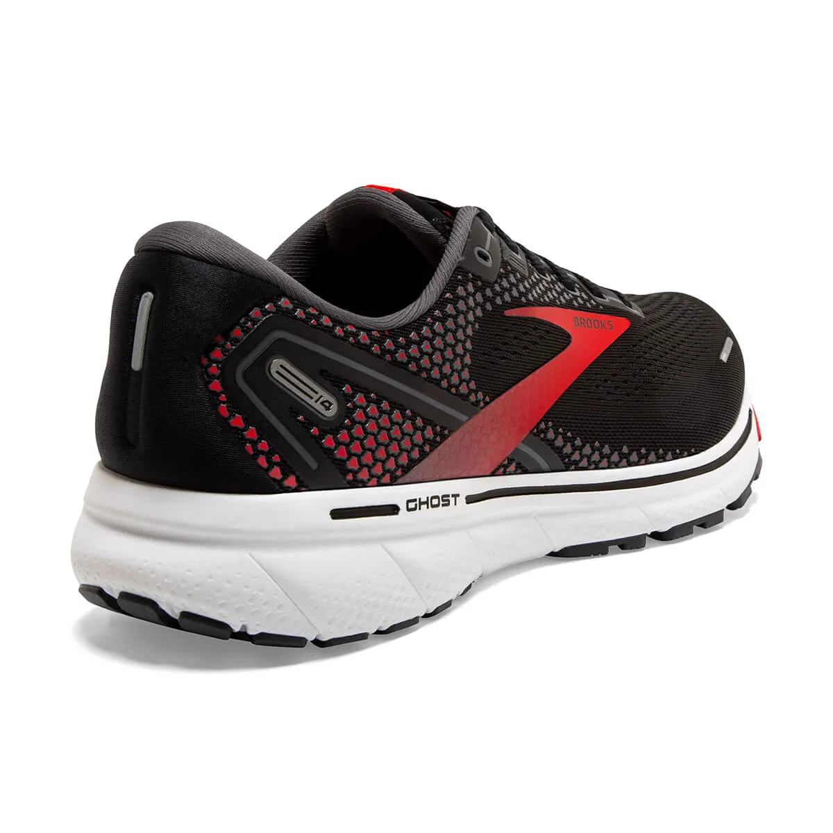 Brooks Ghost 14 Mens | Black/red/white