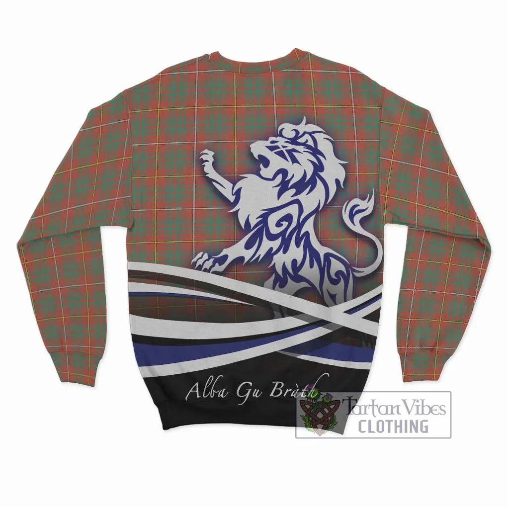 Bruce Ancient Tartan Sweatshirt with Alba Gu Brath Regal Lion Emblem