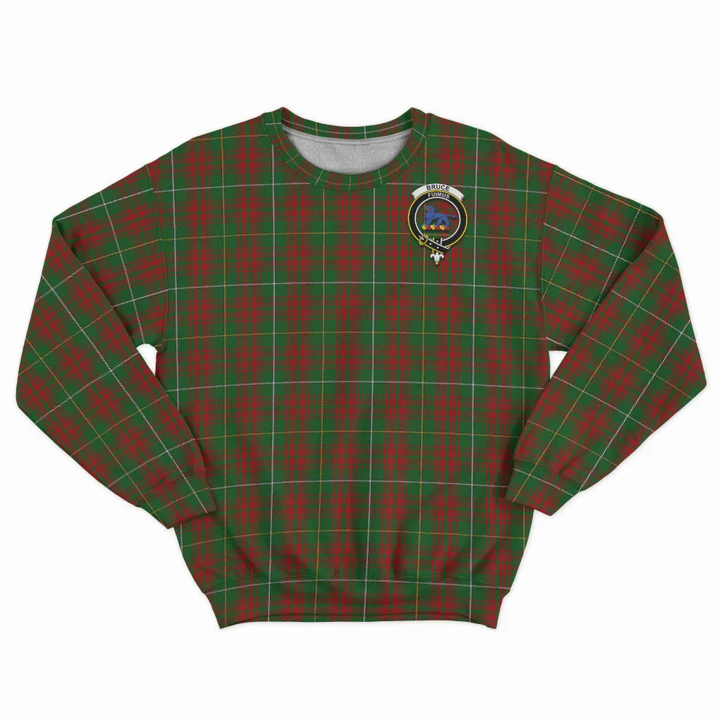 Bruce Hunting Tartan Sweatshirt with Family Crest